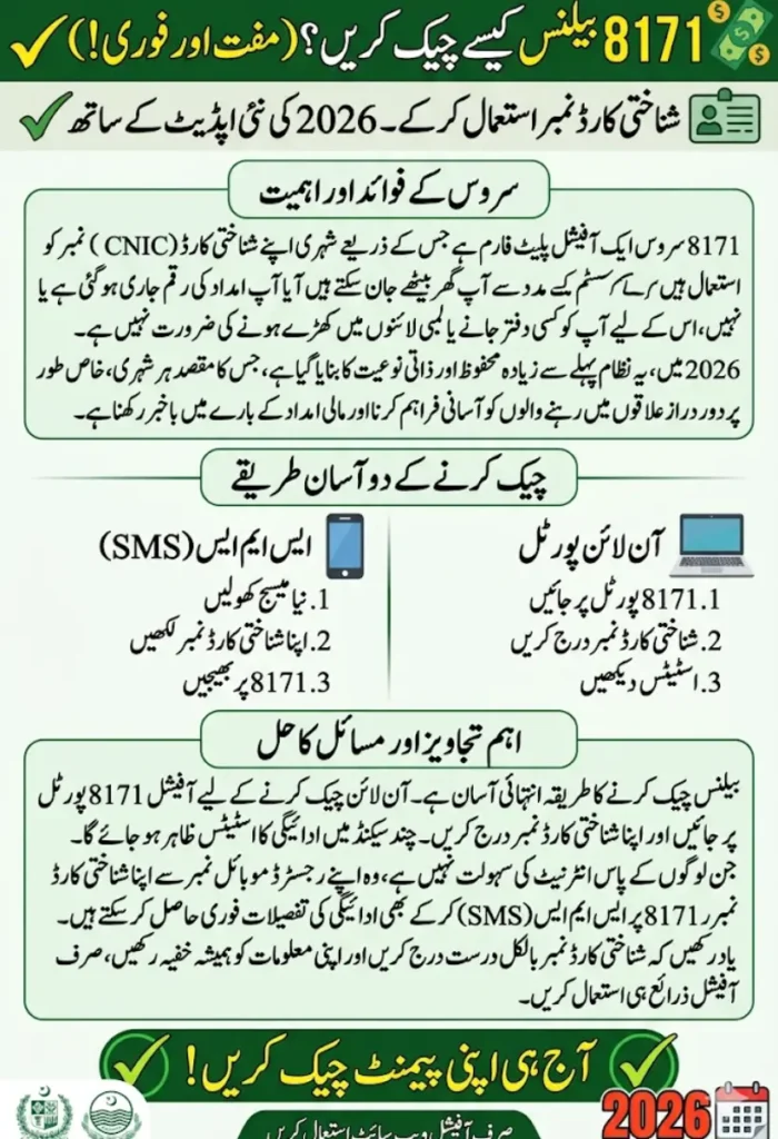 8171 CNIC Balance Check 2026 – Instant Online & SMS Payment Status 1 8171 CNIC Balance Check 2026 – Instant Online & SMS Payment Status